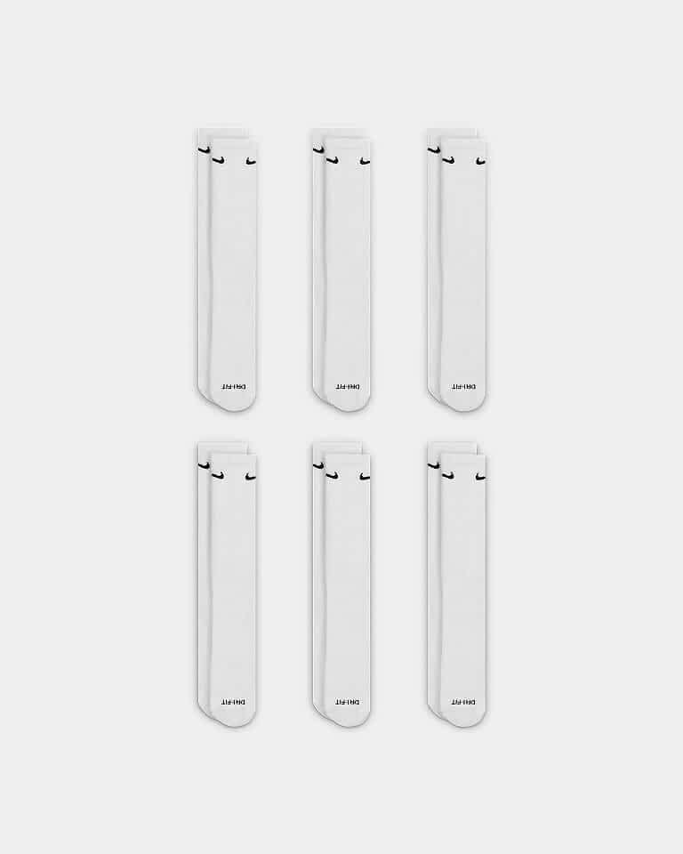 Nike Everyday Plus Cushioned Crew Unisex Beyaz Günlük Stil Çorap 6'Lı