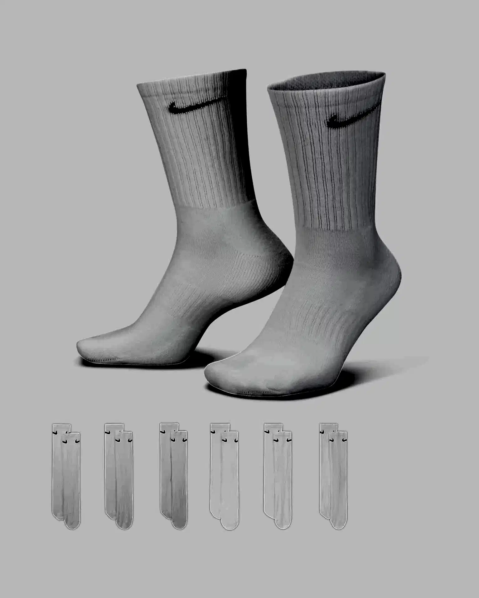 Unisex Everyday Cush Crew Çorap (6 Çift)