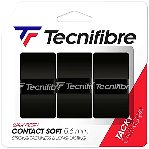 Tecnifibre CONTACT SOFT SİYAH OVERGRIP 3'LÜ PAKET (0,6 mm)