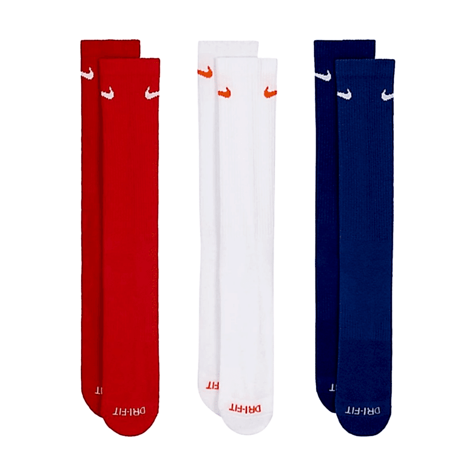 Nike Everyday Plus Cush Crew Unisex Renkli Çorap(3 ÇİFT)