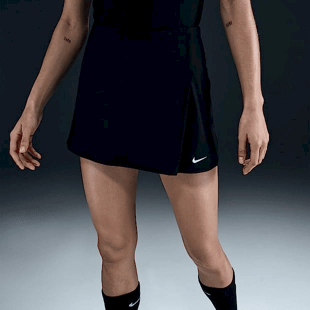 Nike Victory Dri-FIT Düz Tenis Eteği - Siyah